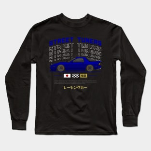 Midnight Racer Blue FC3S RX7 JDM Long Sleeve T-Shirt